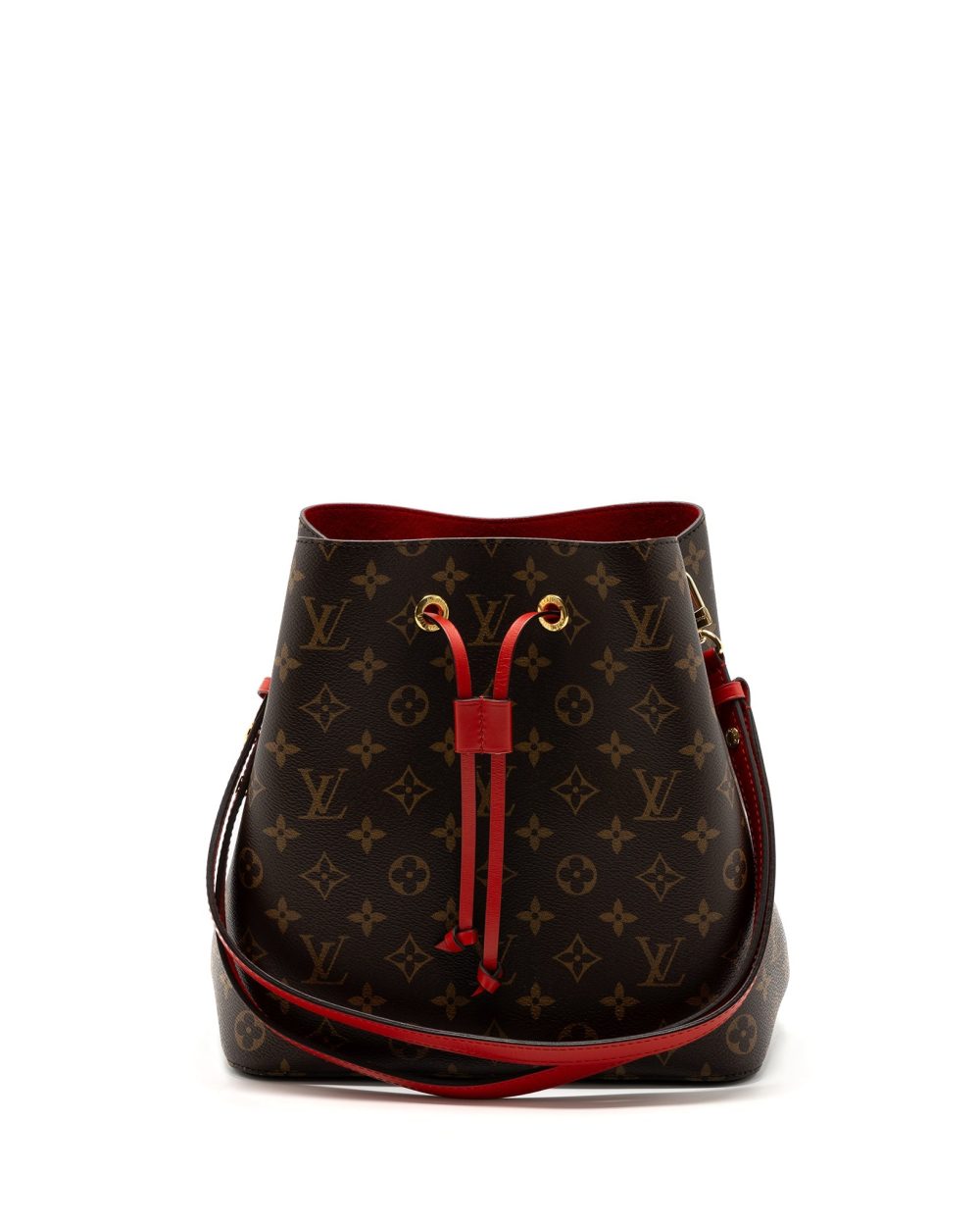 AAA Replica Louis Vuitton LV NEONOE MONOGRAM CANVAS / RED GHW