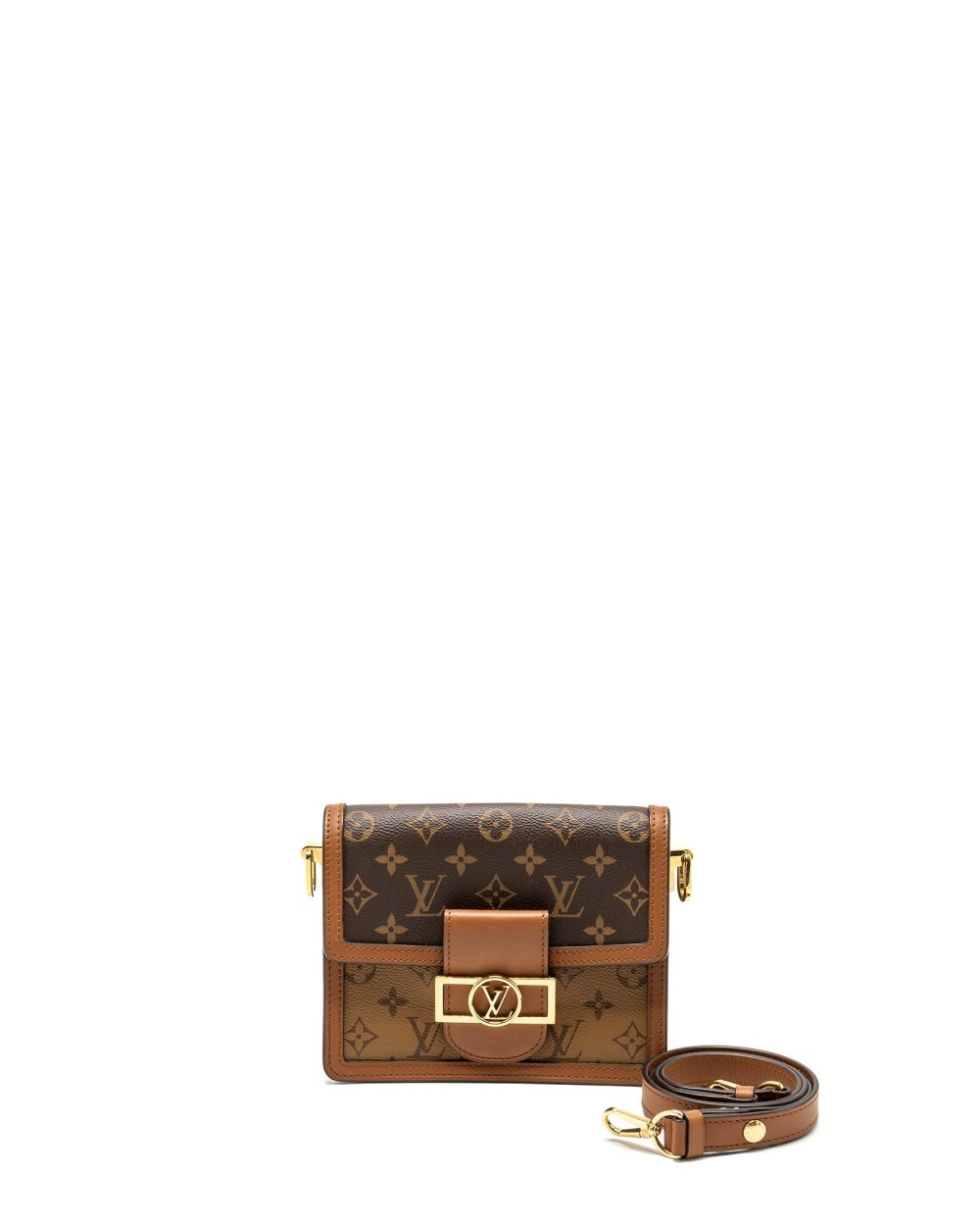 AAA Replica Louis Vuitton LV MINI DAUPHINE MONOGRAM CANVAS GHW