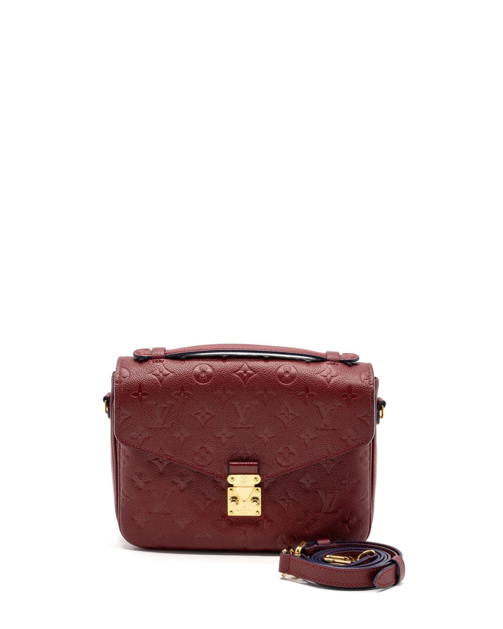 AAA Replica Louis Vuitton LV POCHETTE MÉTIS MONOGRAM EMPREINTE RED GHW