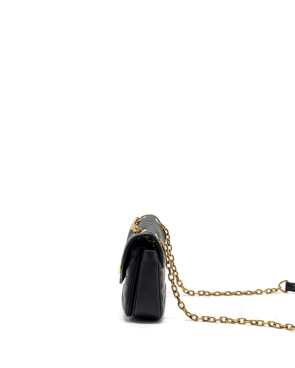 AAA Replica Louis Vuitton LV NEW WAVE PM CHAIN BAG CALFSKIN BLACK GHW (NEW VERSION)