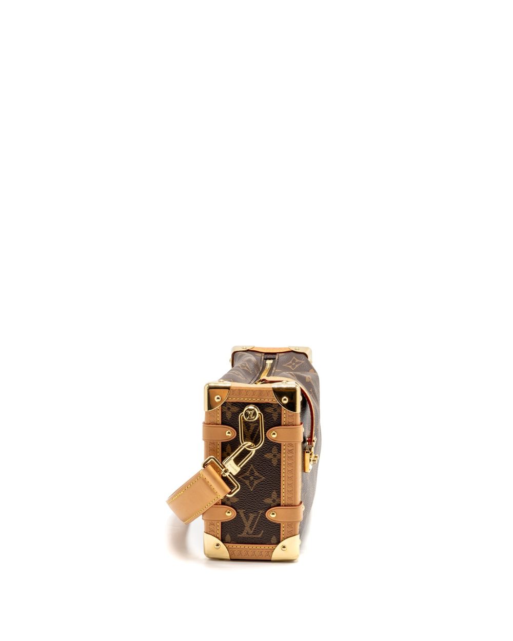 AAA Replica Louis Vuitton LV SIDE TRUNK MM MONOGRAM CANVAS GHW