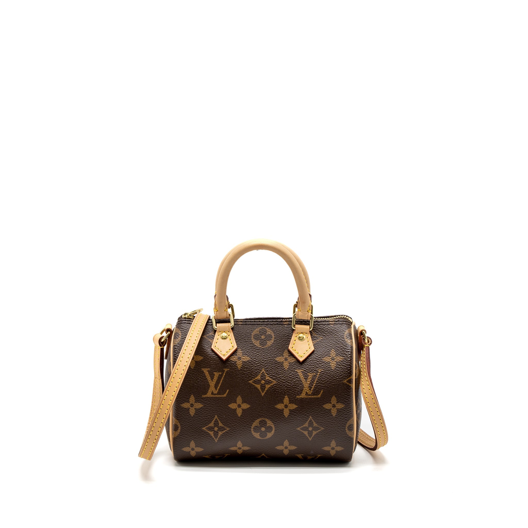 AAA Replica Louis Vuitton LV NANO SPEEDY MONOGRAM CANVAS GHW (OLD VERSION)