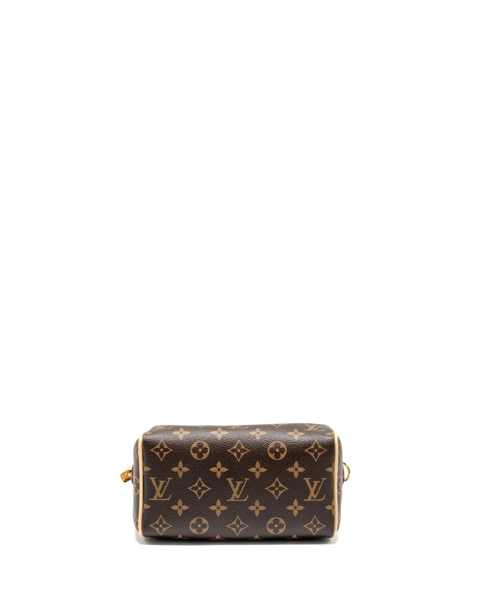 AAA Replica Louis Vuitton LV SPEEDY BANDOULIERE 20 MONOGRAM CANVAS BLACK STRAP GHW