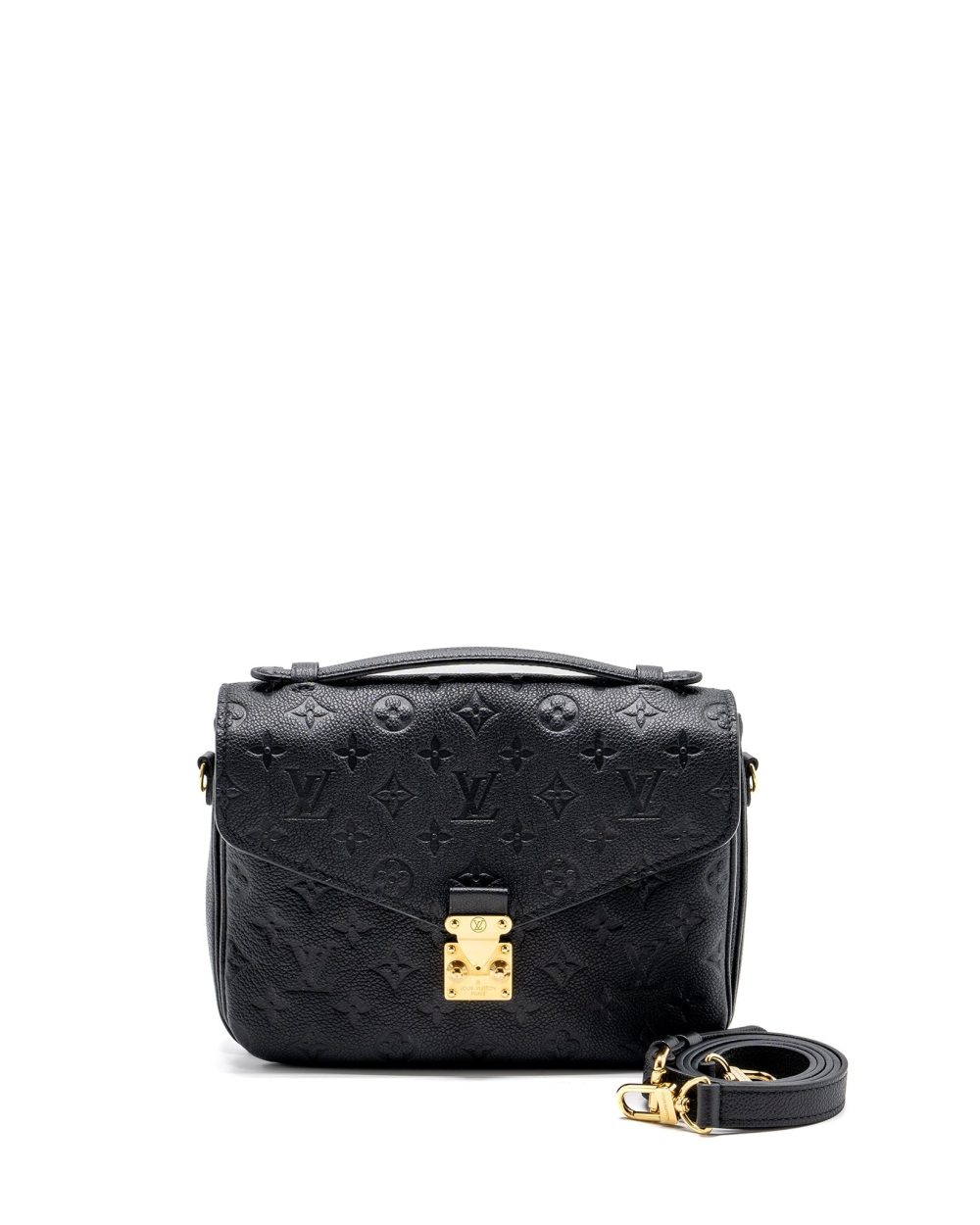 AAA Replica Louis Vuitton LV POCHETTE MÉTIS MONOGRAM EMPREINTE BLACK GHW (NEW VERSION)