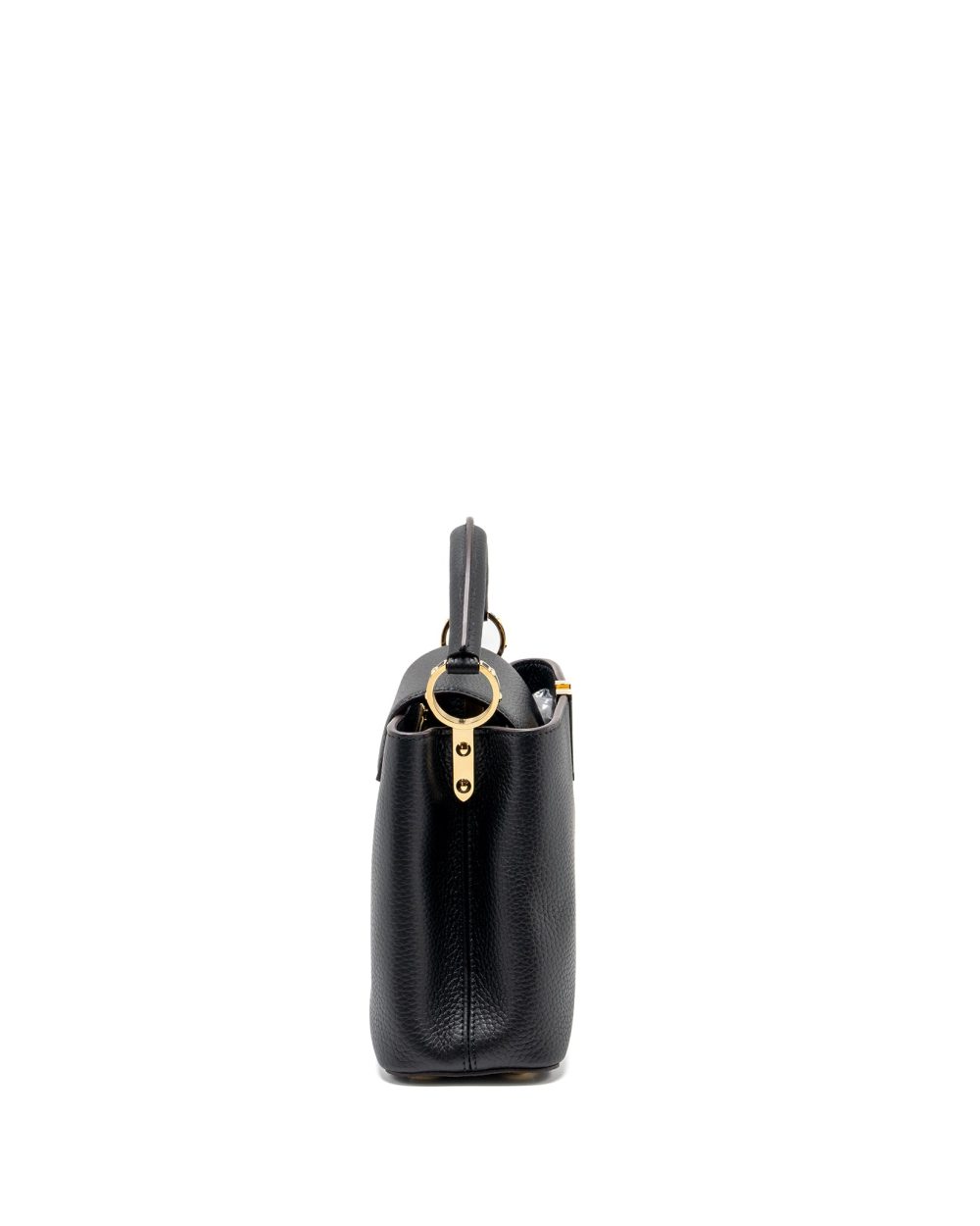 AAA Replica Louis Vuitton LV CAPUCINES BB CALFSKIN BLACK GHW