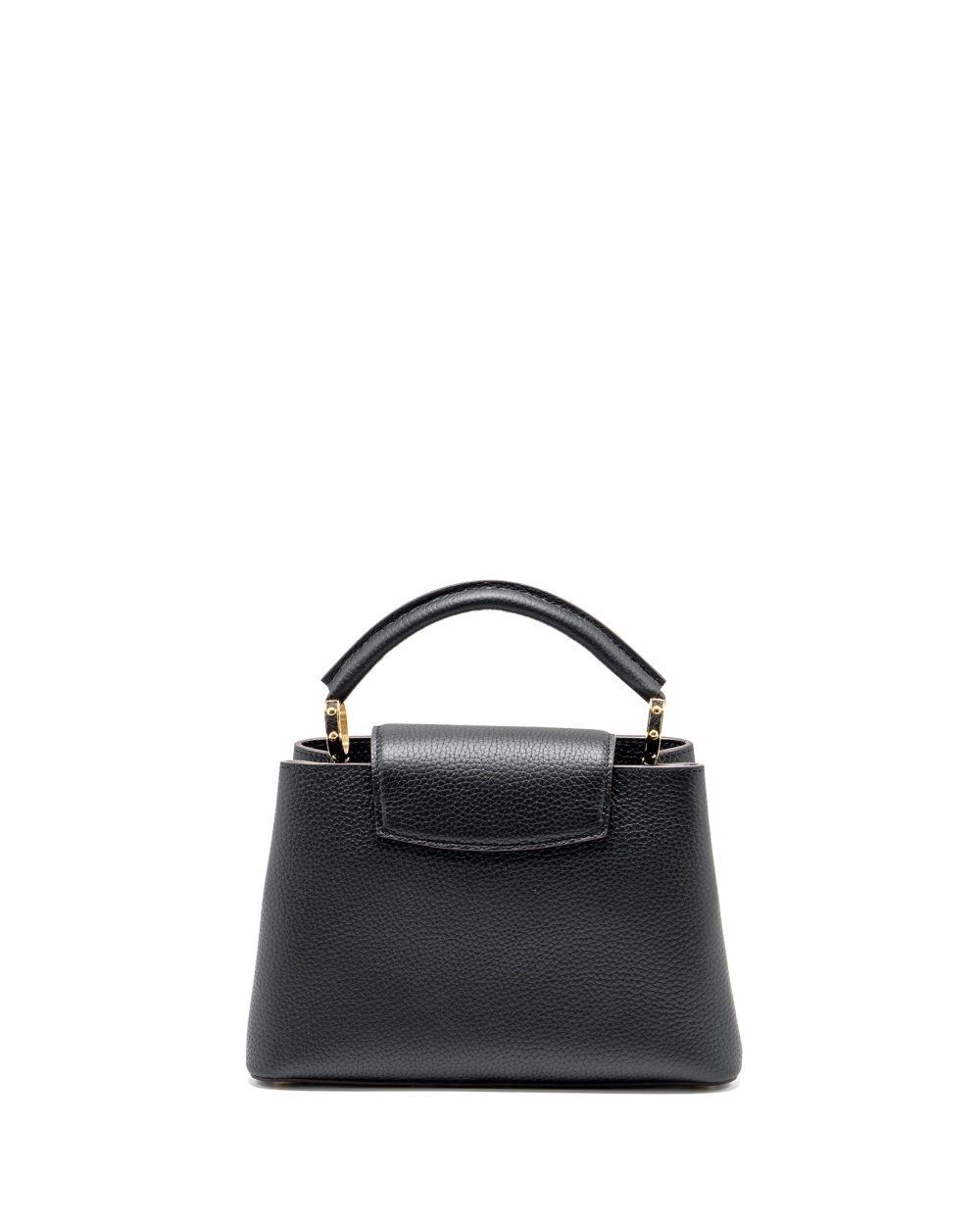 AAA Replica Louis Vuitton LV CAPUCINES BB CALFSKIN BLACK GHW