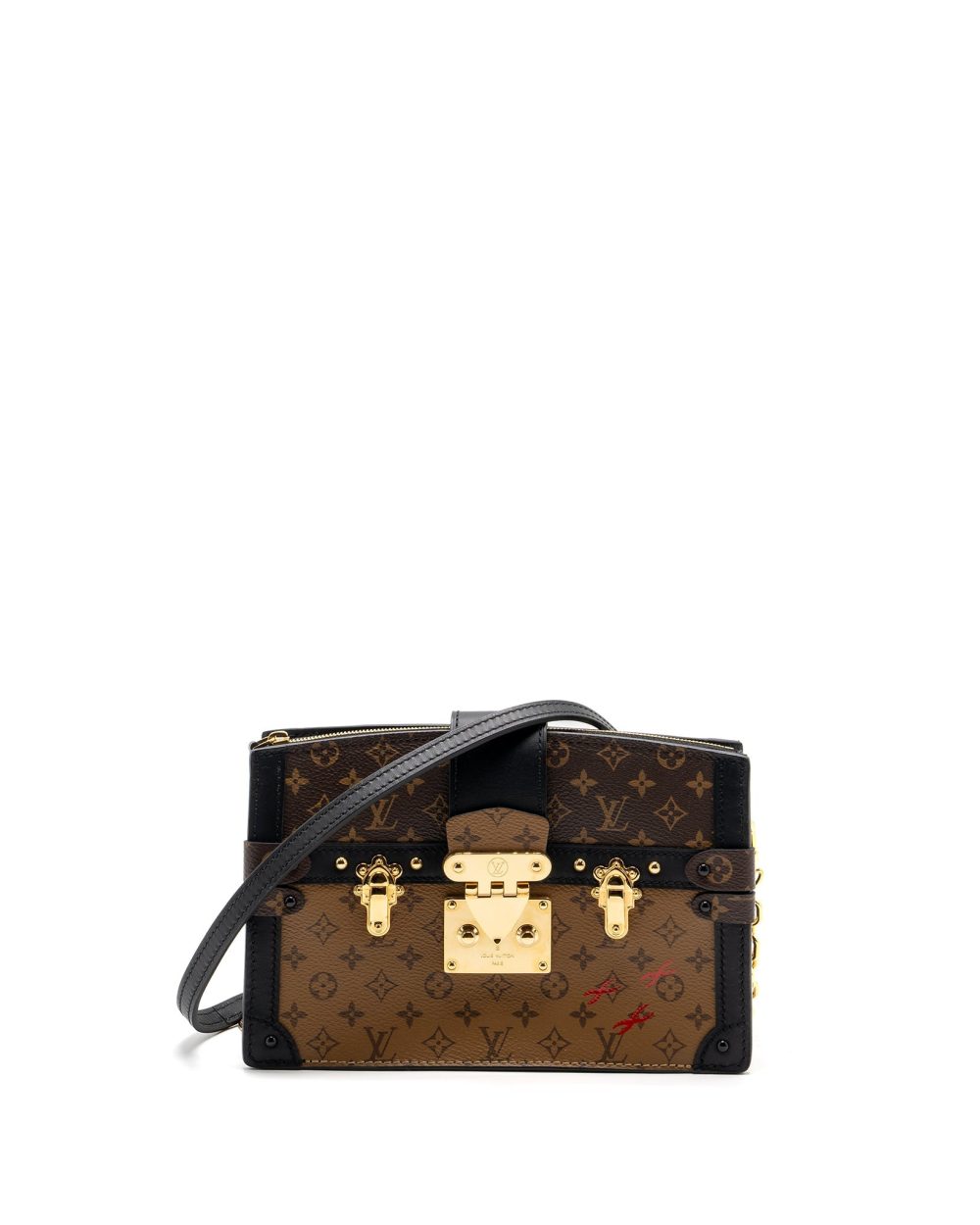 AAA Replica Louis Vuitton LV TRUNK CLUTCH MONOGRAM REVERSE CANVAS GHW
