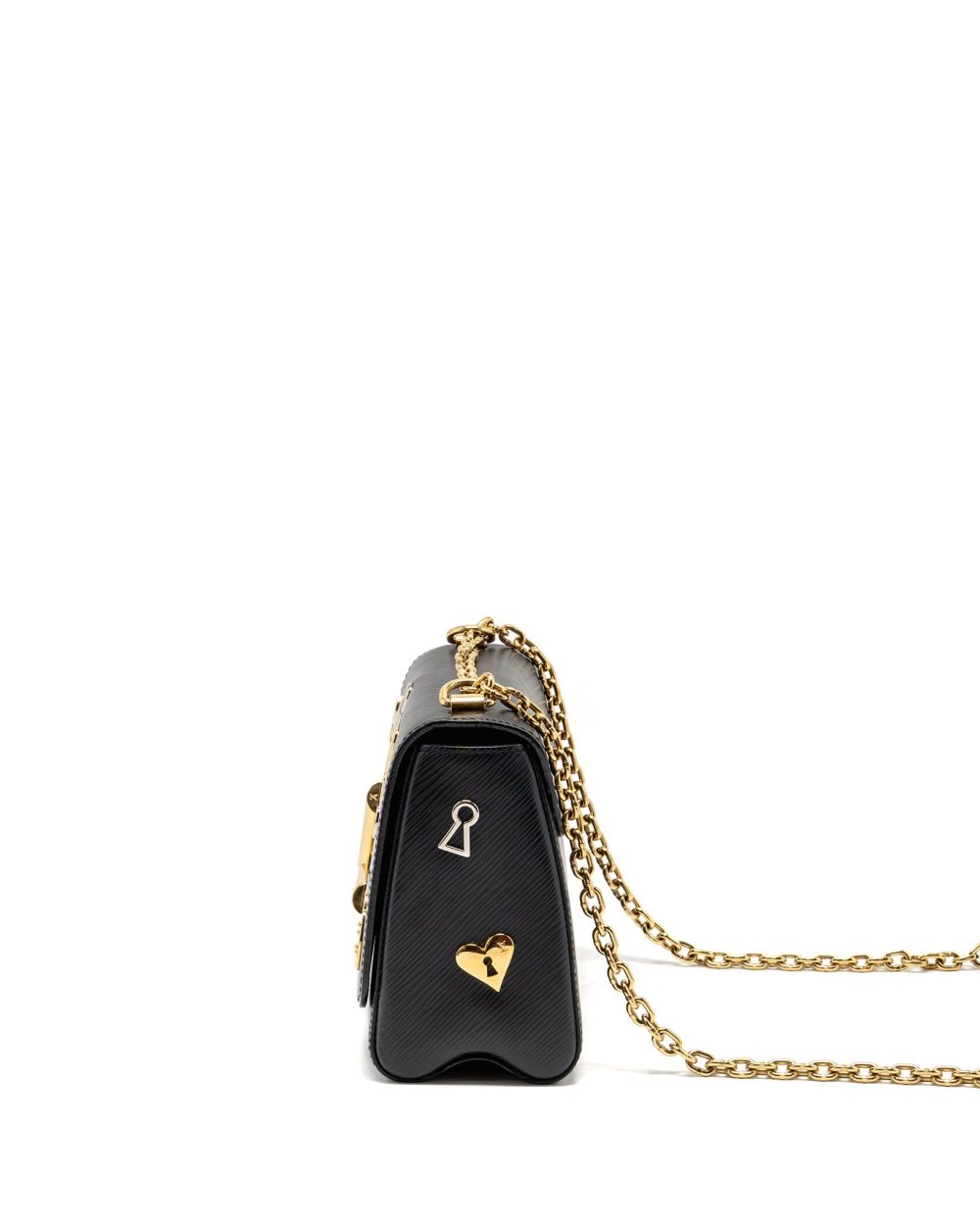 AAA Replica Louis Vuitton LV LOVE LOCK TWIST MM EPI BLACK MULTICOLOUR HARDWARE