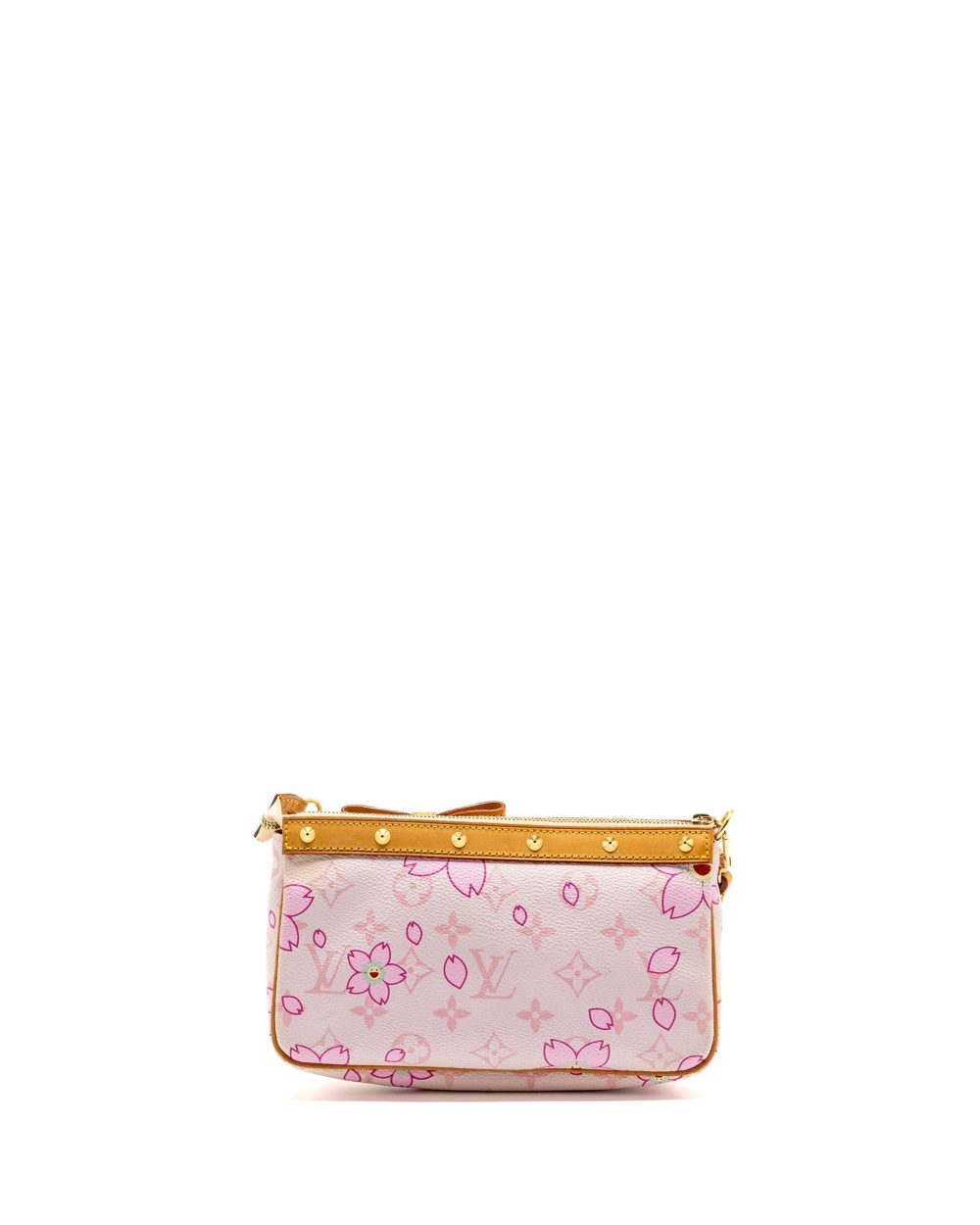 AAA Replica Louis Vuitton LV POCHETTE ACCESSORIES MURAKAMI CHERRY BLOSSOM PINK GHW