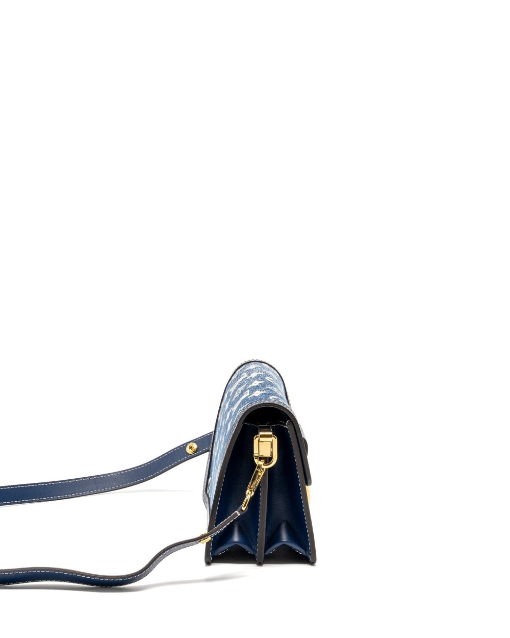 AAA Replica Louis Vuitton LV MINI DAUPHINE DENIM BLUE GHW