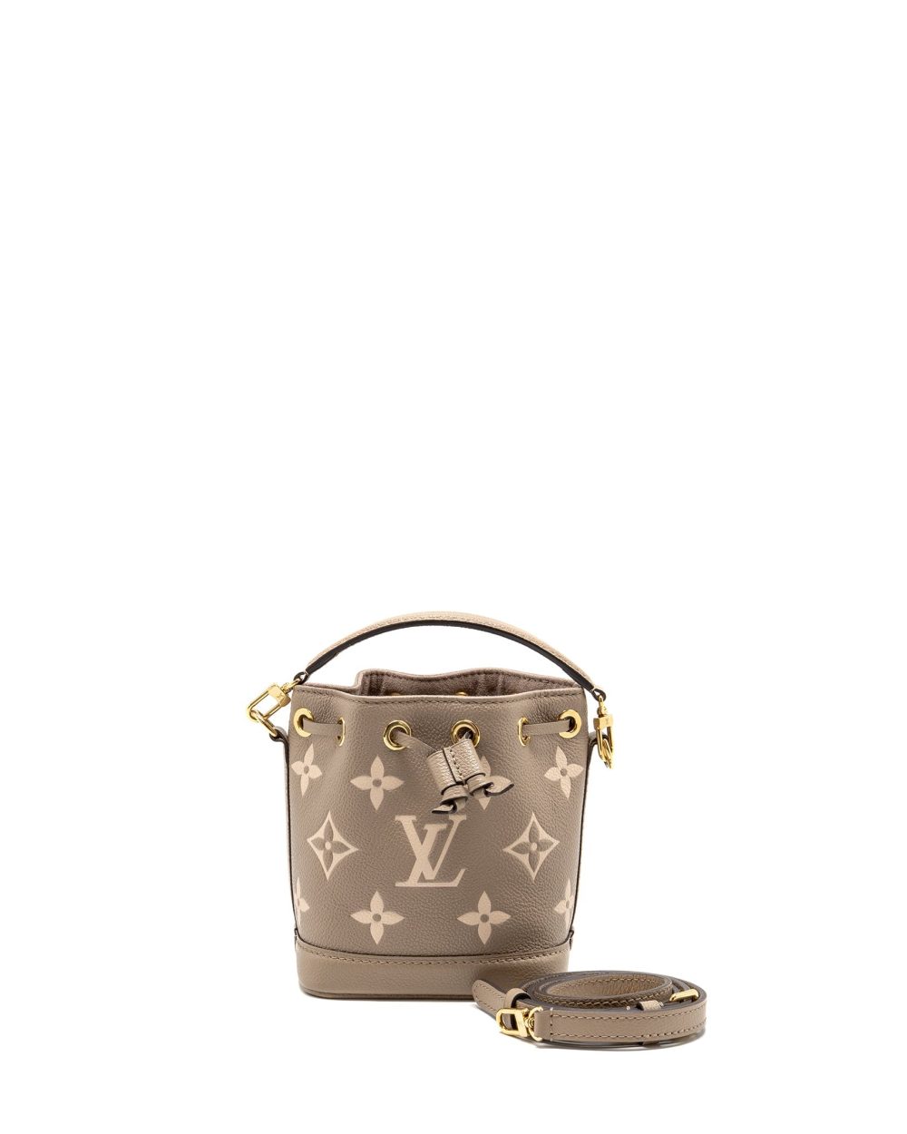 AAA Replica Louis Vuitton LV NANO NOE MONOGRAM EMPREINTE CALFSKIN LEATHER GREY GHW