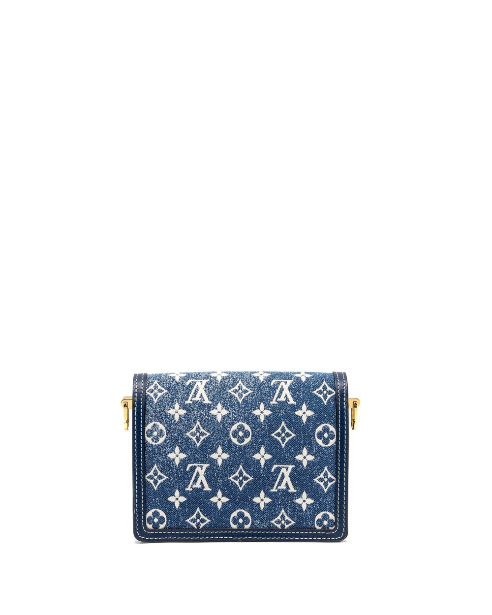 AAA Replica Louis Vuitton LV MINI DAUPHINE DENIM BLUE GHW