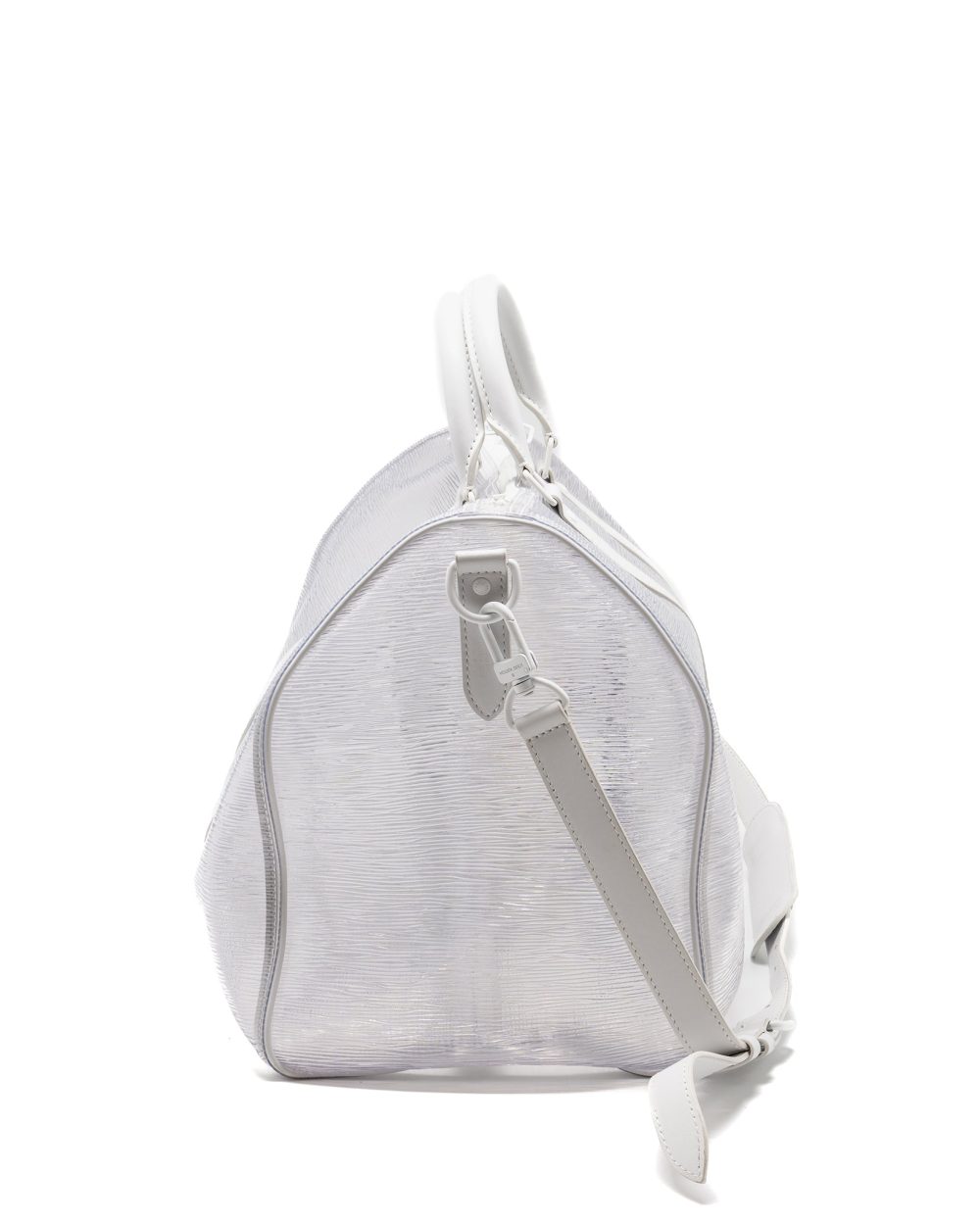 AAA Replica Louis Vuitton LV WAVY KEEPALL 50 EPI PLAGE WHITE
