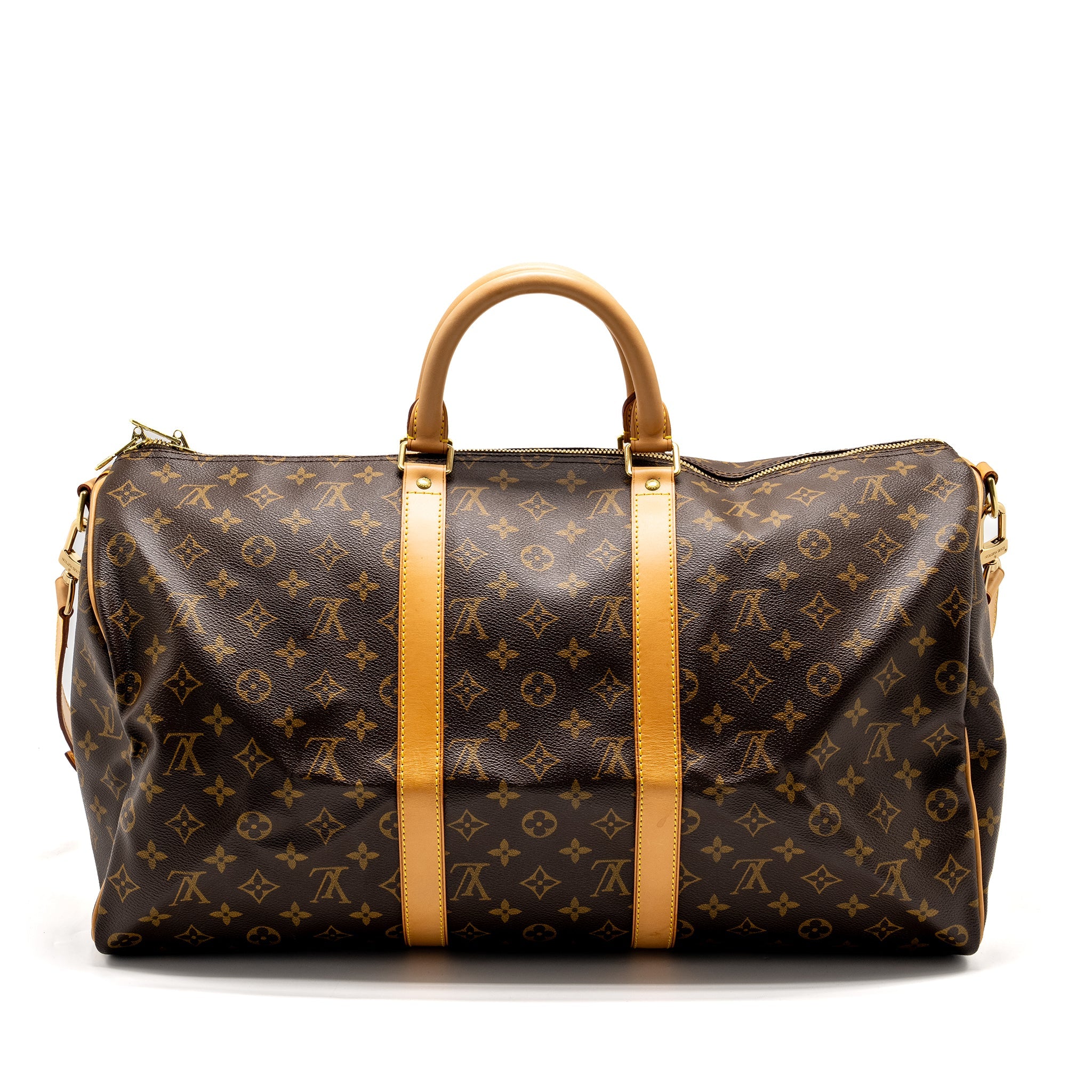 AAA Replica Louis Vuitton LV KEEPALL 50 BANDOULIRE MONOGRAM CANVAS GHW
