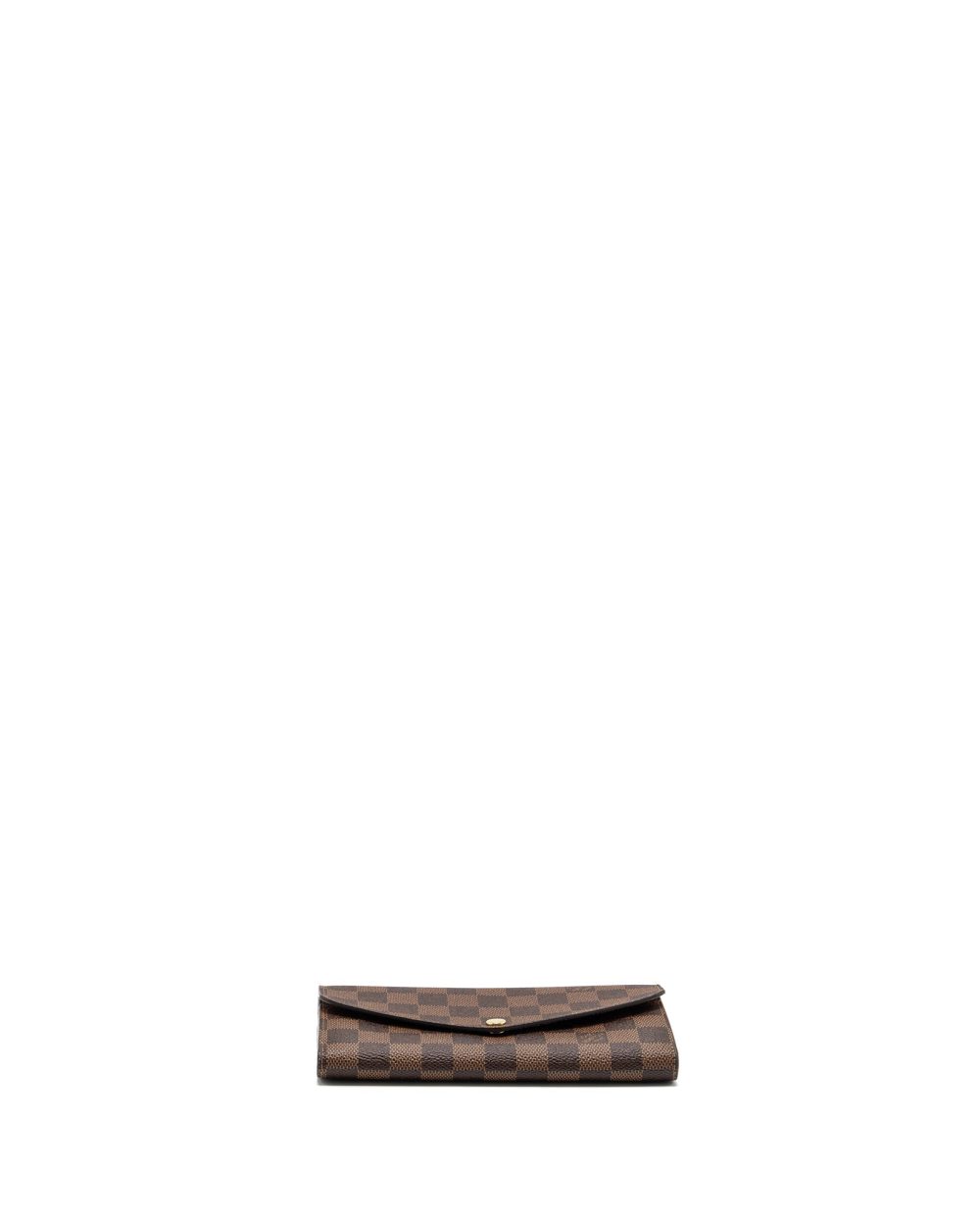 AAA Replica Louis Vuitton LV SARAH WALLET DAMIER EBENE / ROSE BALLERINE