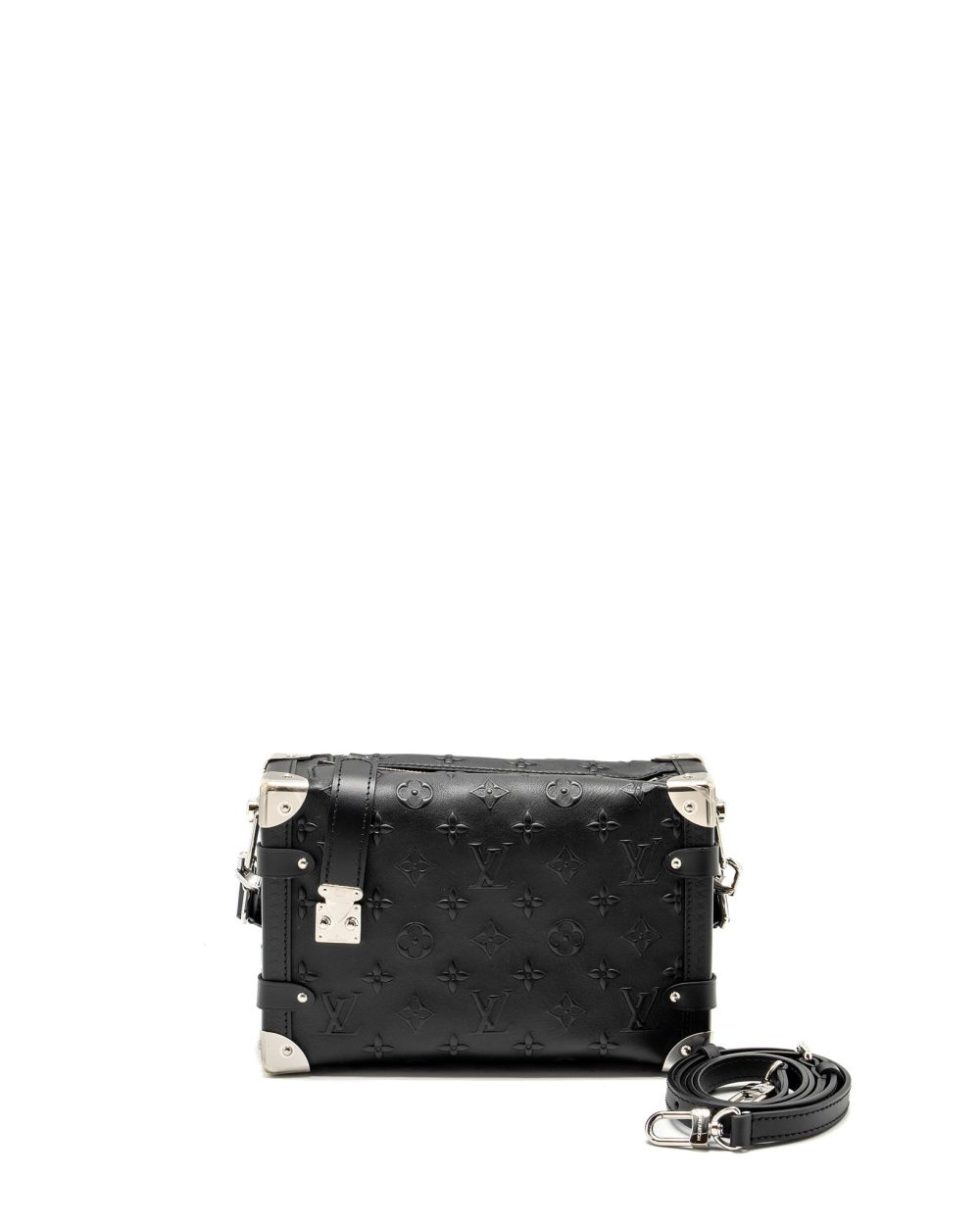 AAA Replica Louis Vuitton LV SIDE TRUNK MONOGRAM DEBOSSED CALFSKIN BLACK SHW