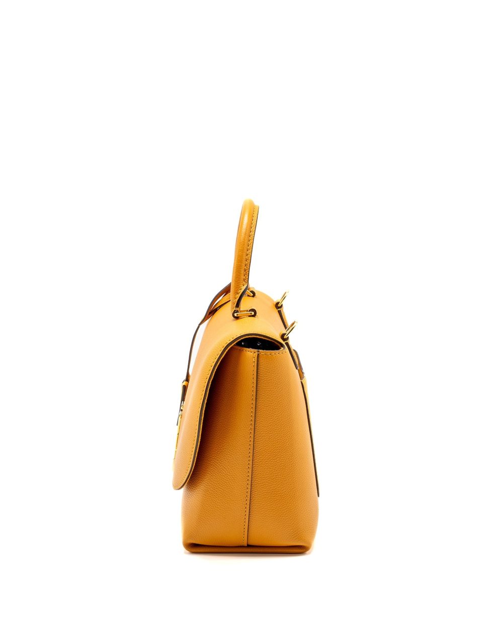 AAA Replica Louis Vuitton LV TOP HANDLE FLAP BAG CALFSKIN YELLOW GHW