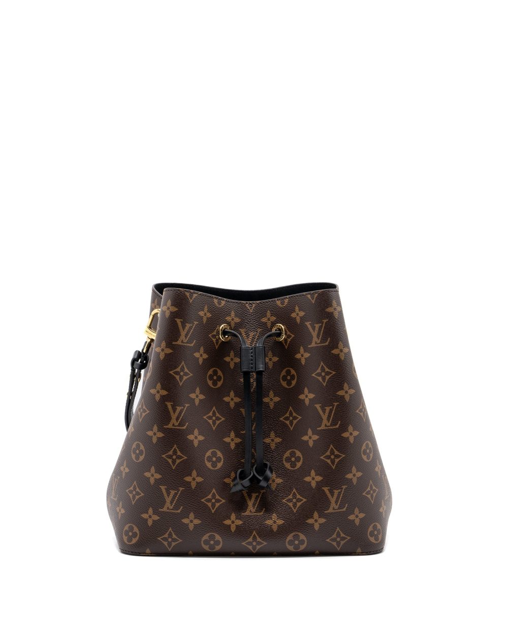 AAA Replica Louis Vuitton LV NEONOE MONOGRAM CANVAS BLACK GHW (NEW VERSION)