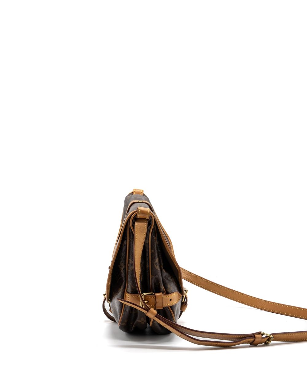 AAA Replica Louis Vuitton LV VINTAGE SAUMUR BAG MONOGRAM CANVAS GHW