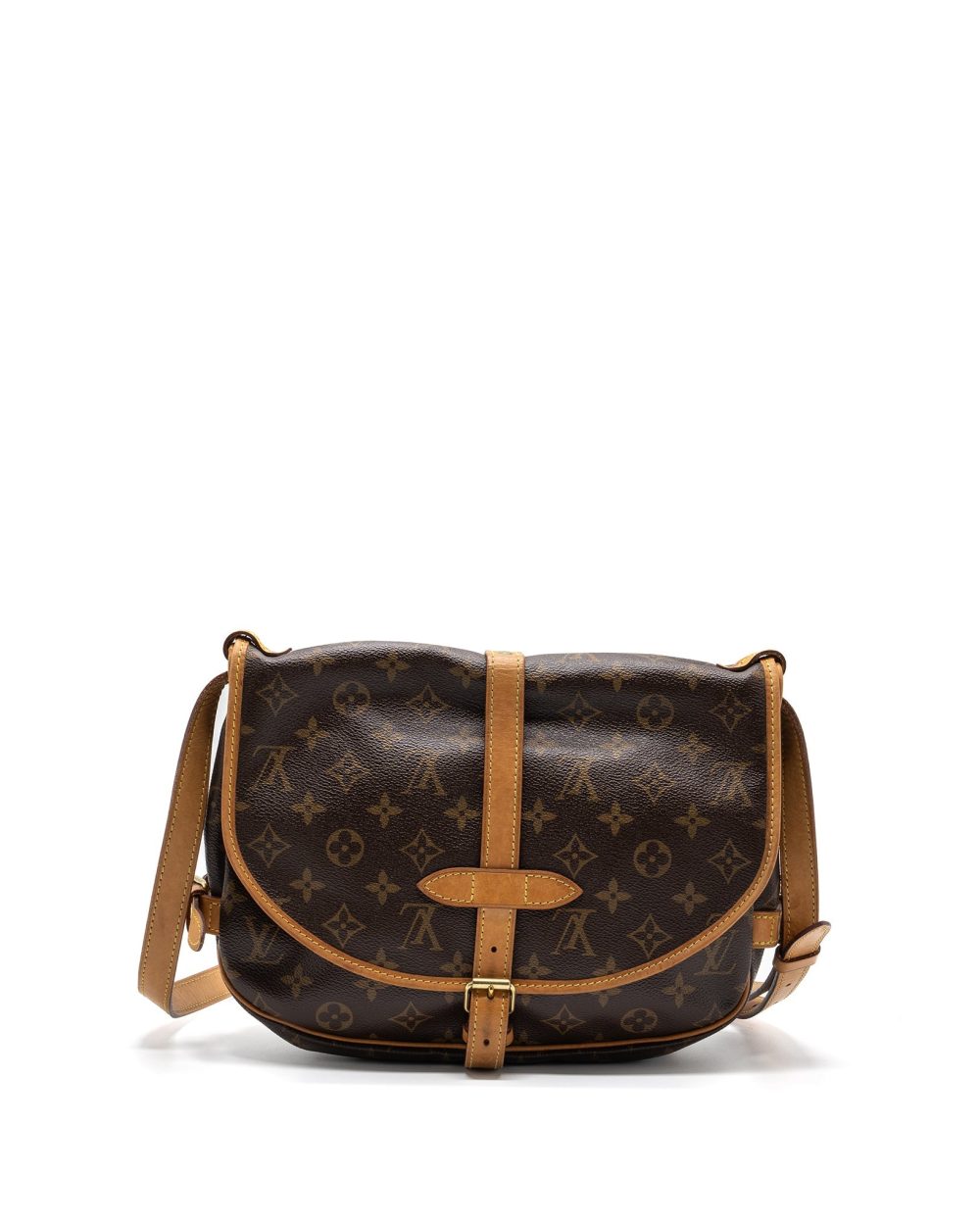 AAA Replica Louis Vuitton LV VINTAGE SAUMUR BAG MONOGRAM CANVAS GHW
