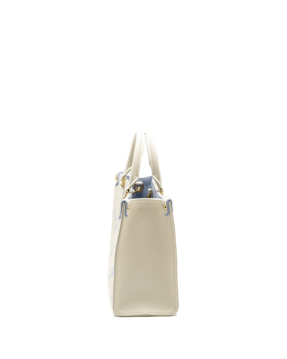 AAA Replica Louis Vuitton LV ONTHEGO PM BICOLOUR MONOGRAM EMPREINTE LATTE/CANDY BLUE GHW
