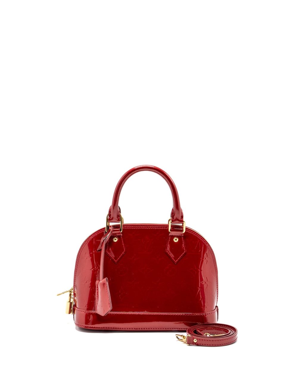 AAA Replica Louis Vuitton LV ALMA BB PATENT RED GHW