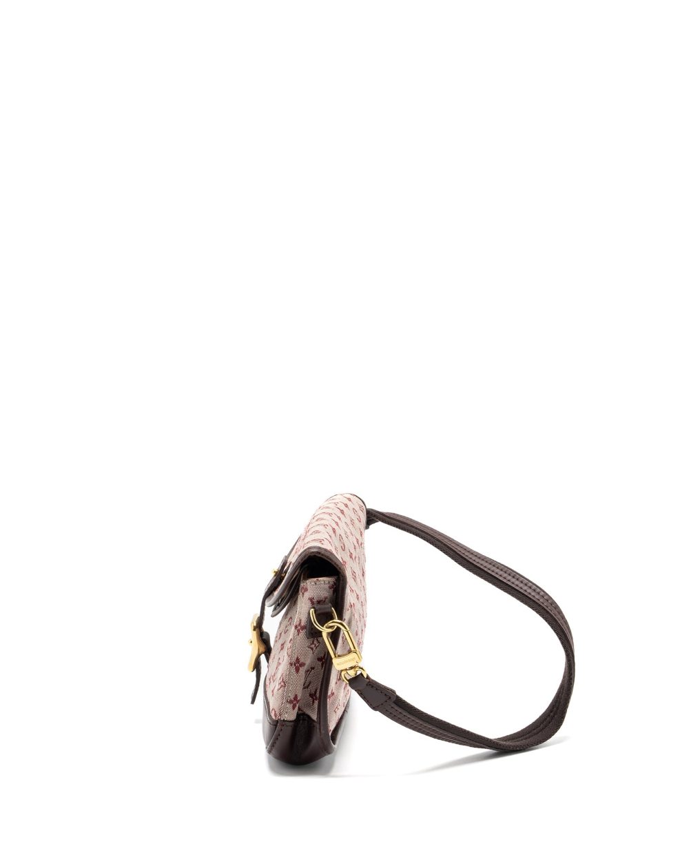 AAA Replica Louis Vuitton LV VINTAGE FLAP SHOULDER BAG FABRIC / LEATHER DARK PINK GHW