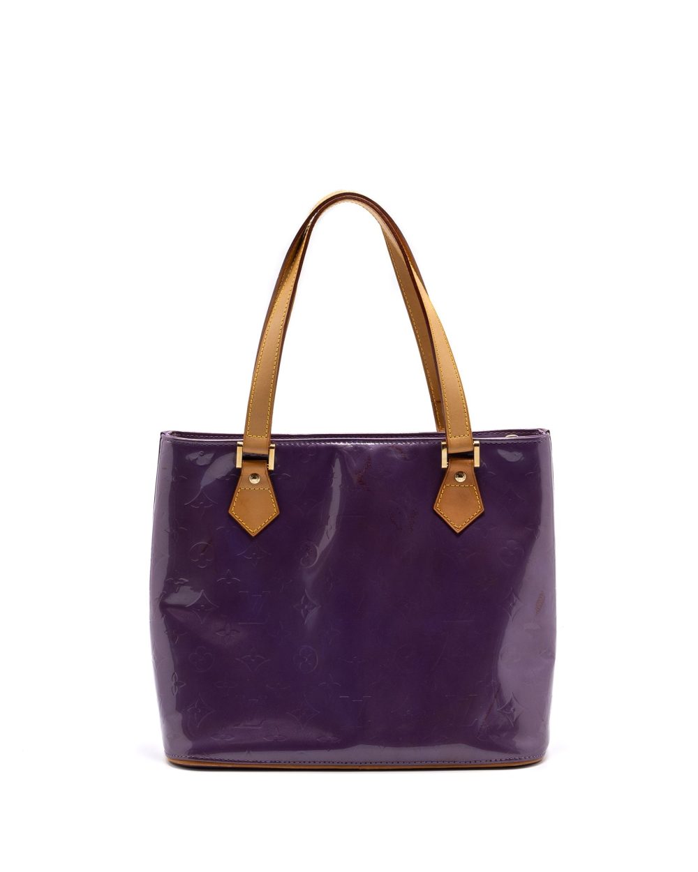 AAA Replica Louis Vuitton LV VINTAGE HOUSTON BAG PATENT PURPLE GHW