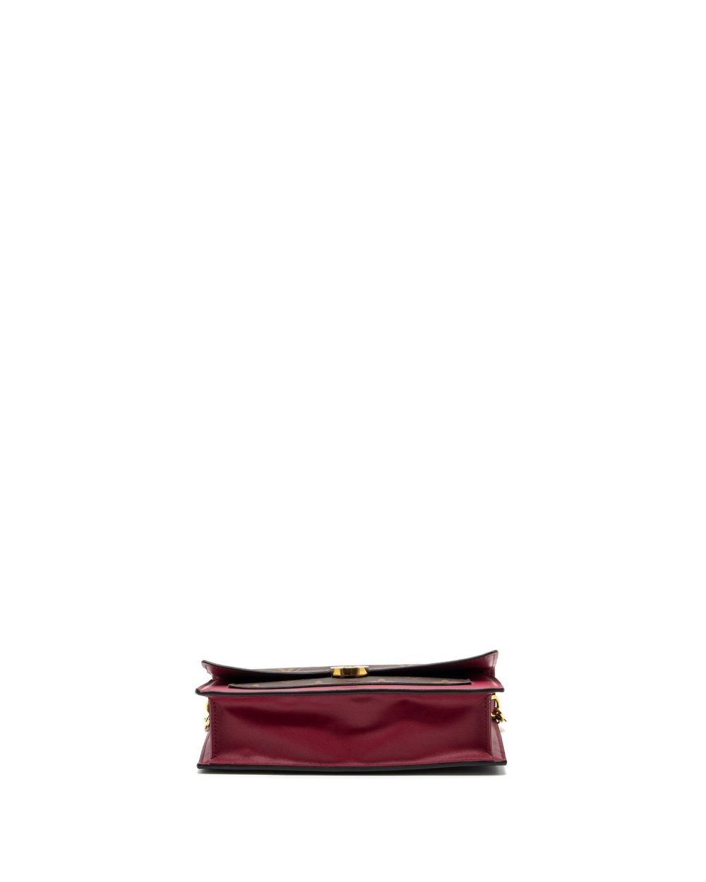 AAA Replica Louis Vuitton LV FLORE CHAIN WALLET MONOGRAM CANVAS/ DARK RED GHW