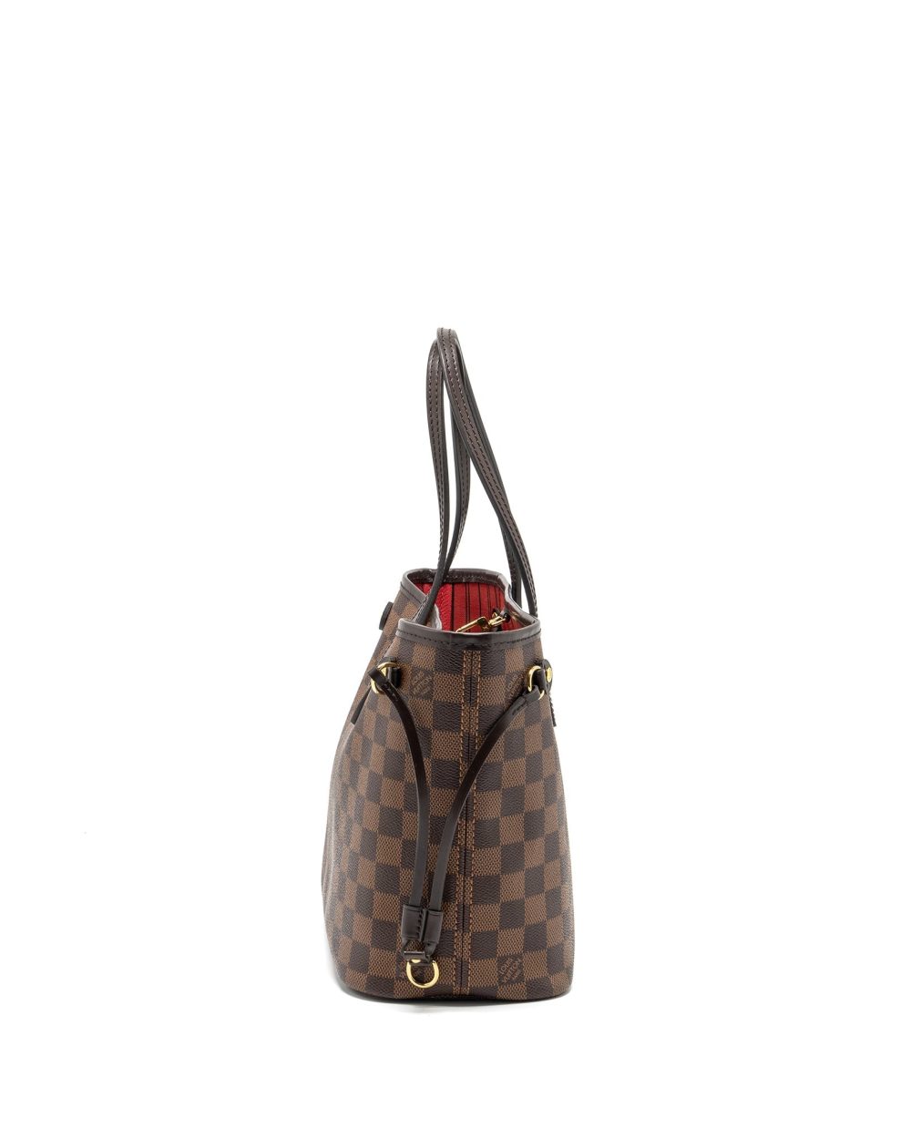 AAA Replica Louis Vuitton LV NEVERFULL PM DAMIER EBENE CANVAS GHW