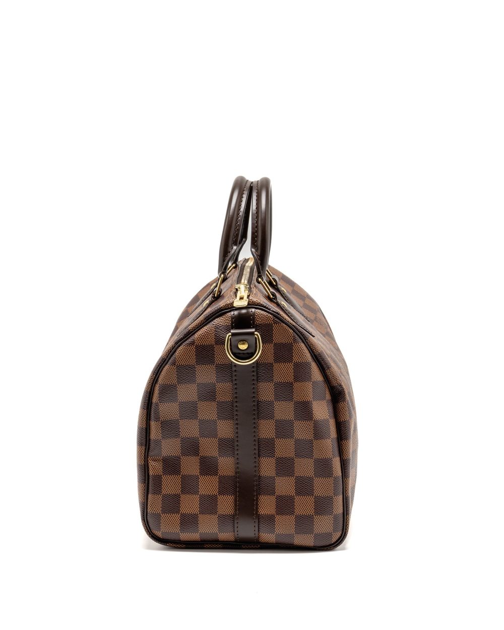 AAA Replica Louis Vuitton LV SPEEDY BANDOULIERE 30 DAMIER EBENE CANVAS GHW