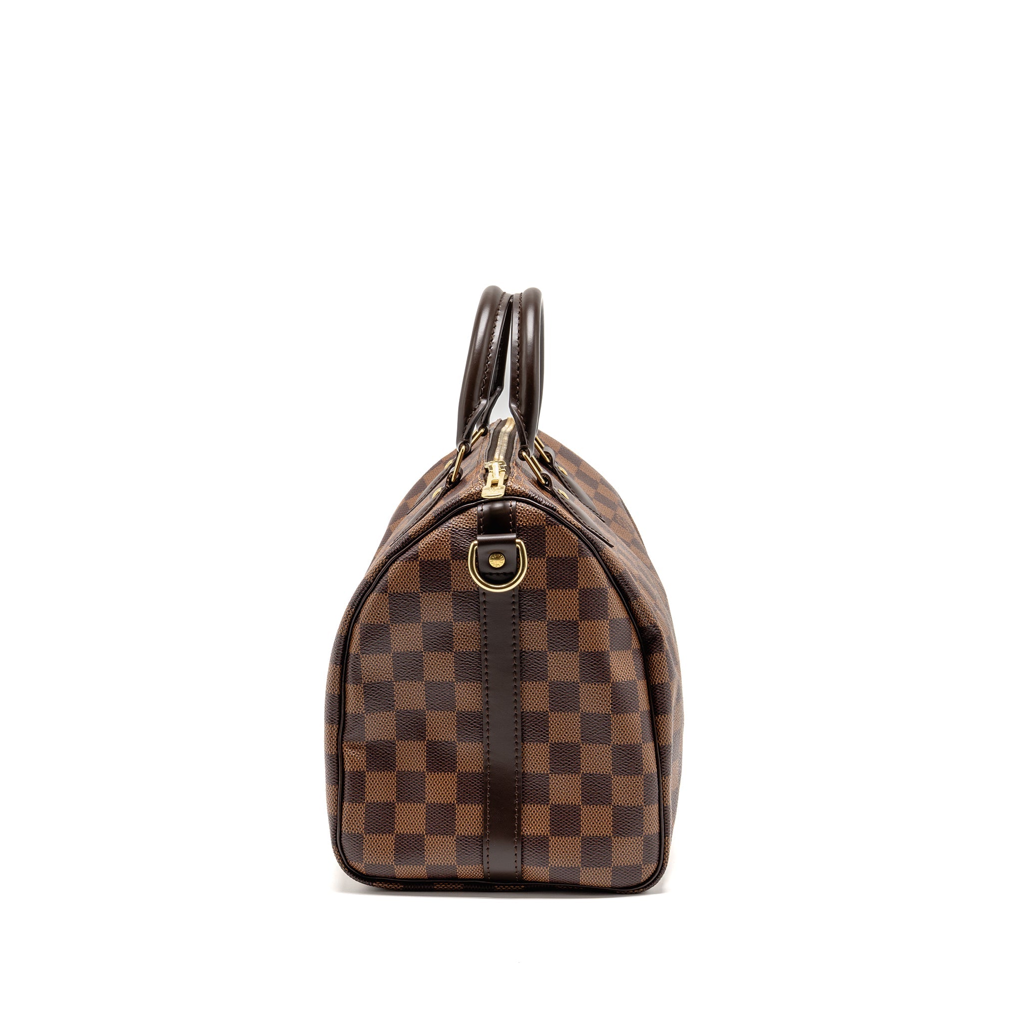 AAA Replica Louis Vuitton LV SPEEDY BANDOULIERE 30 DAMIER EBENE CANVAS GHW