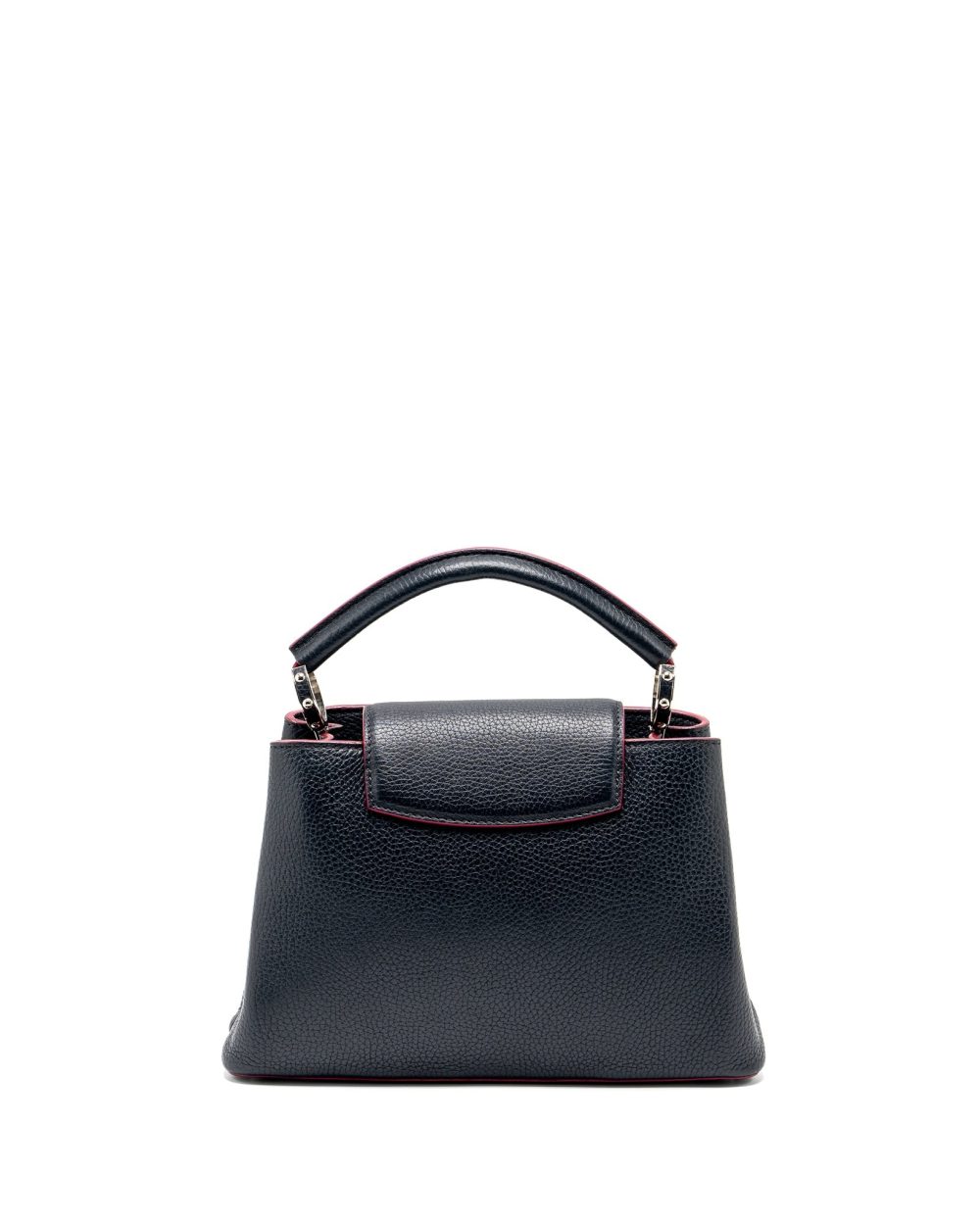 AAA Replica Louis Vuitton LV CAPUCINES BB TAURILLON NAVY SHW