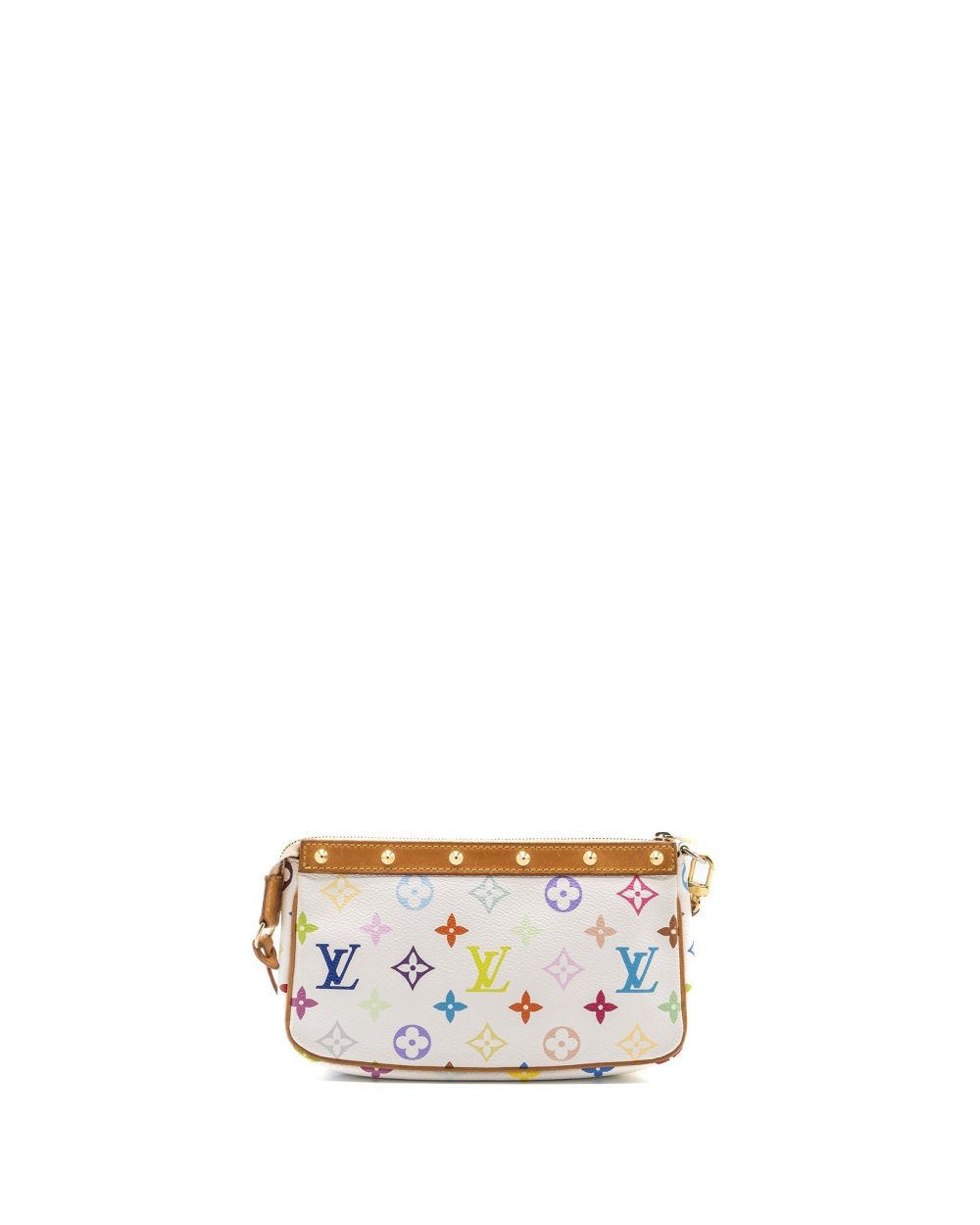 AAA Replica Louis Vuitton LV VINTAGE POCHETTE ACCESSORIES MULTICOLOUR MONOGRAM CANVAS WHITE GHW