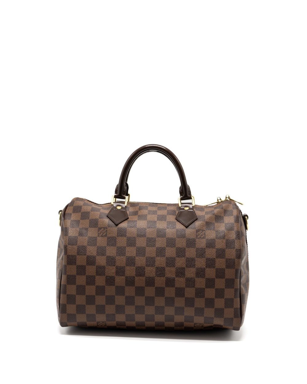 AAA Replica Louis Vuitton LV SPEEDY 30 BANDOULIERE DAMIER EBENE CANVAS GHW