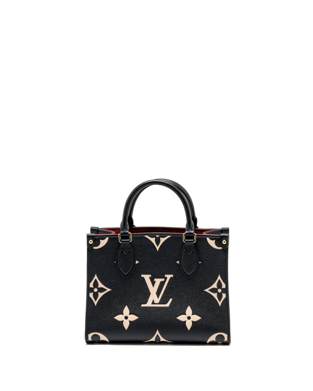AAA Replica Louis Vuitton LV ONTHEGO PM BICOLOUR MONOGRAM EMPREINTE BLACK GHW