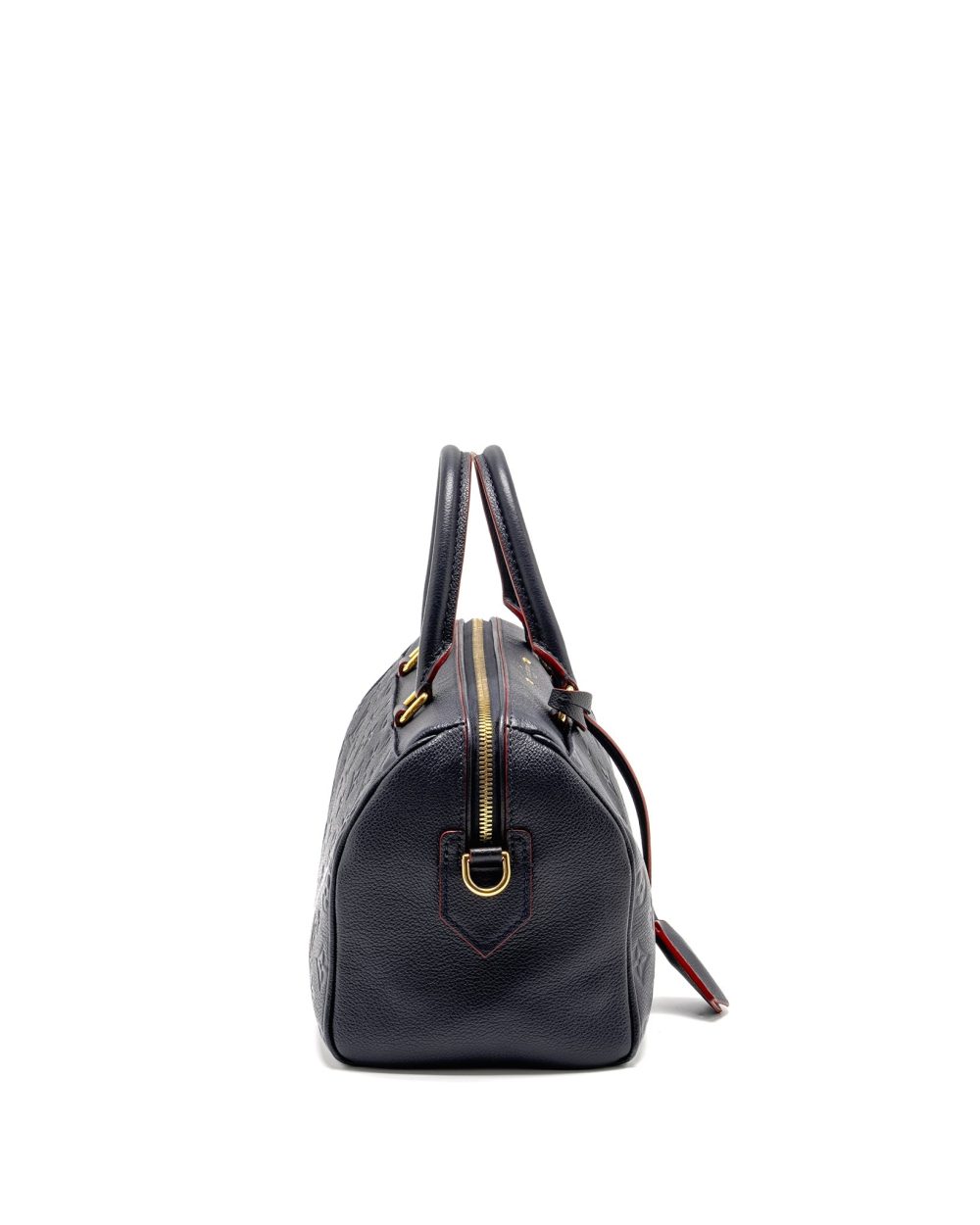 AAA Replica Louis Vuitton LV SPEEDY 25 BANDOULIERE MONOGRAM EMPREINTE NAVY/RED GHW