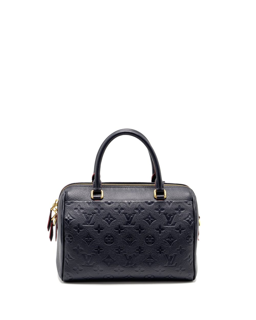 AAA Replica Louis Vuitton LV SPEEDY 25 BANDOULIERE MONOGRAM EMPREINTE NAVY/RED GHW