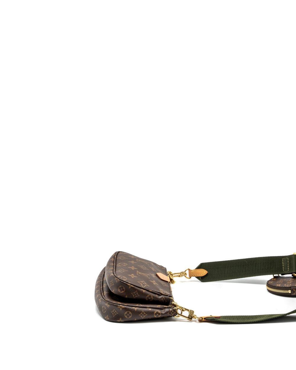 AAA Replica Louis Vuitton LV MULTI POCHETTE MONOGRAM CANVAS / KHAKI STRAP GHW