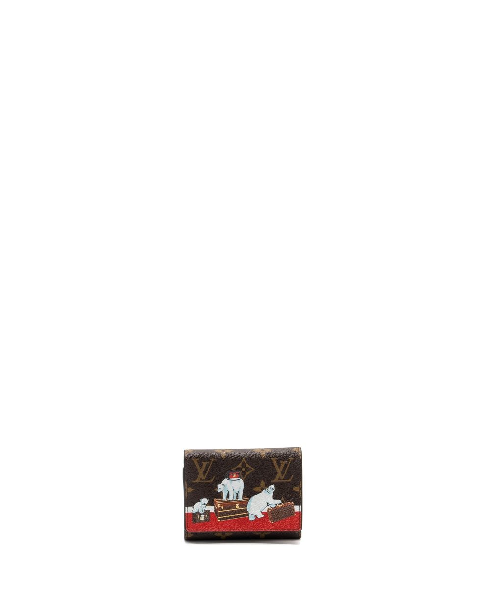 AAA Replica Louis Vuitton LV WALLET VICTORINE ILLUSTRE XMAS POLAR BEAR MONOGRAM CANVAS GHW