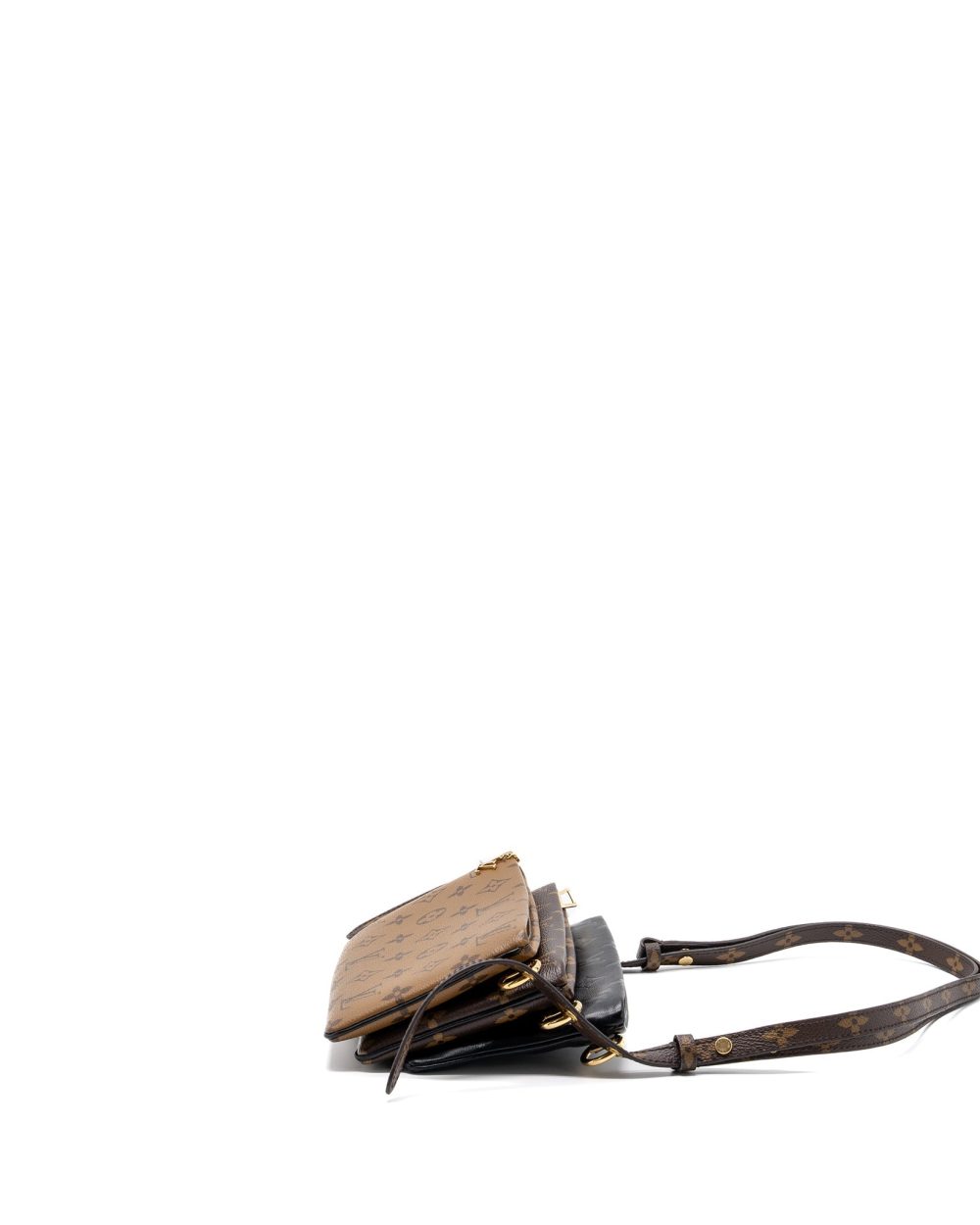 AAA Replica Louis Vuitton LV LV3 POCHETTE SHOULDER BAG REVERSE MONOGRAM CANVAS LAMBSKIN GHW