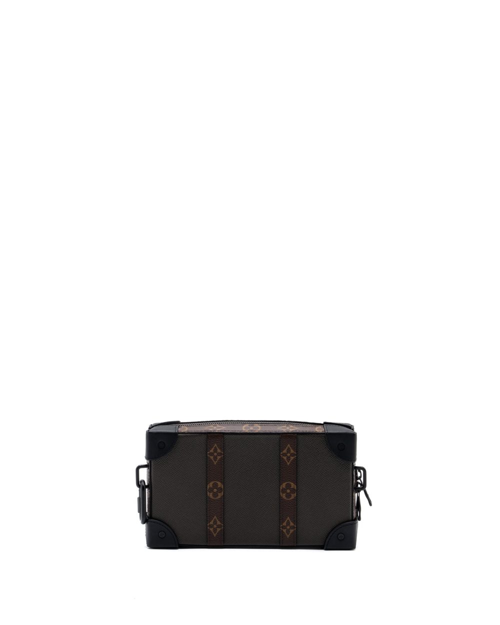 AAA Replica Louis Vuitton LV SOFT TRUNK WALLET TAIGA / MONOGRAM CANVAS KHAKI GREEN WITH BLACK HARDWARE