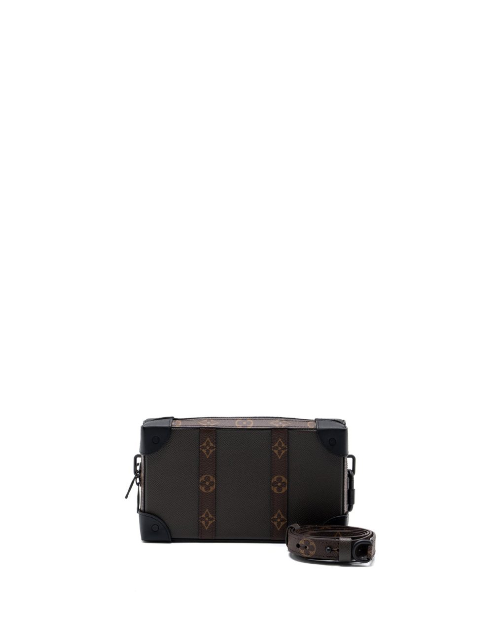 AAA Replica Louis Vuitton LV SOFT TRUNK WALLET TAIGA / MONOGRAM CANVAS KHAKI GREEN WITH BLACK HARDWARE