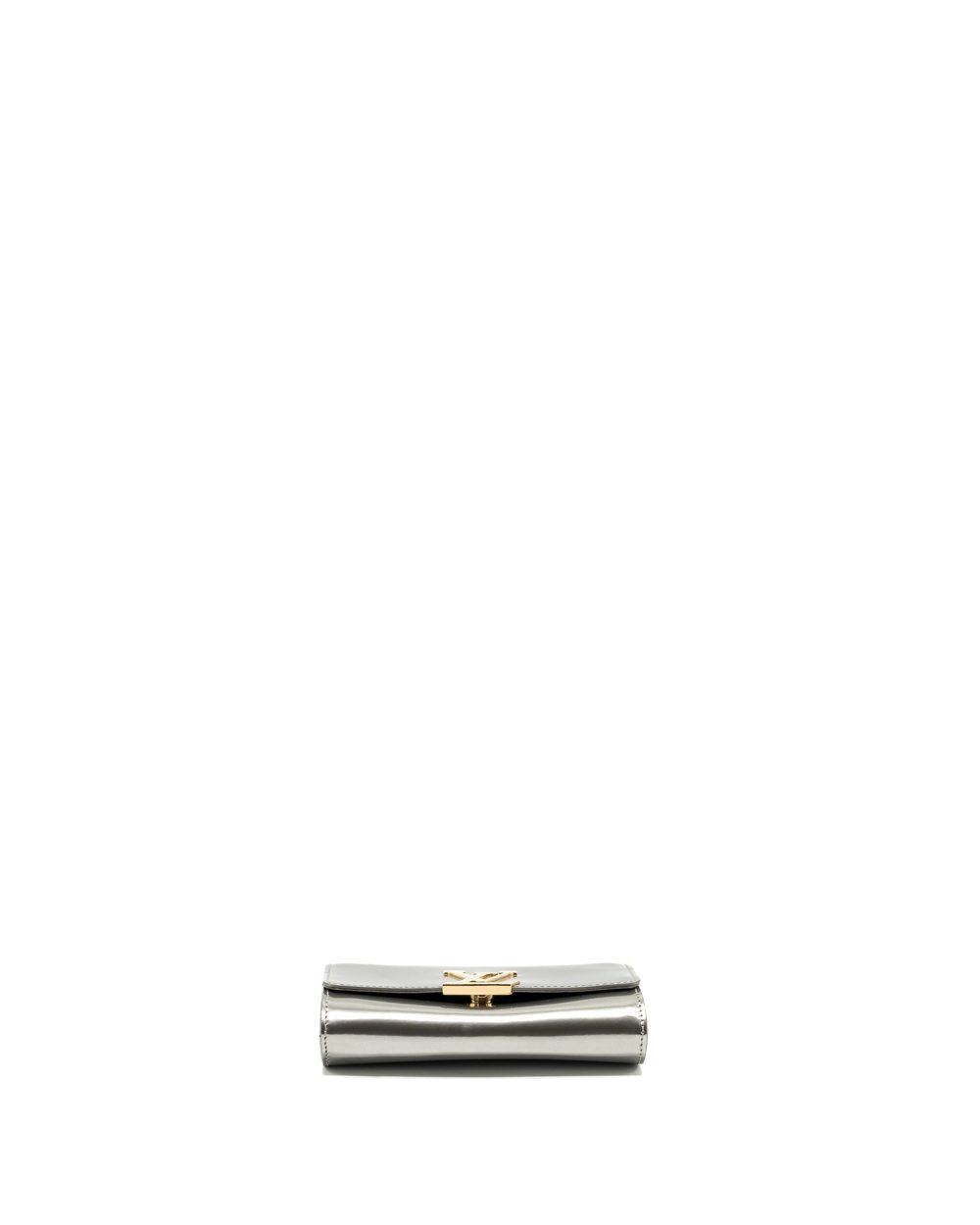 AAA Replica Louis Vuitton LV LOUISE PM PATENT SILVER GHW