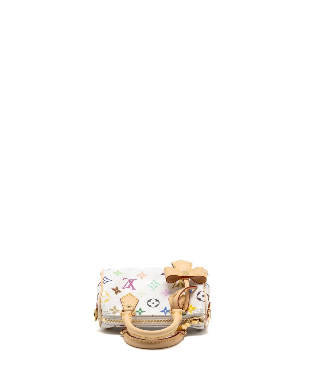 AAA Replica Louis Vuitton LV TAKASHI MURAKAMI NANO SPEEDY MULTICOLOURED MONOGRAM CANVAS WHITE GHW