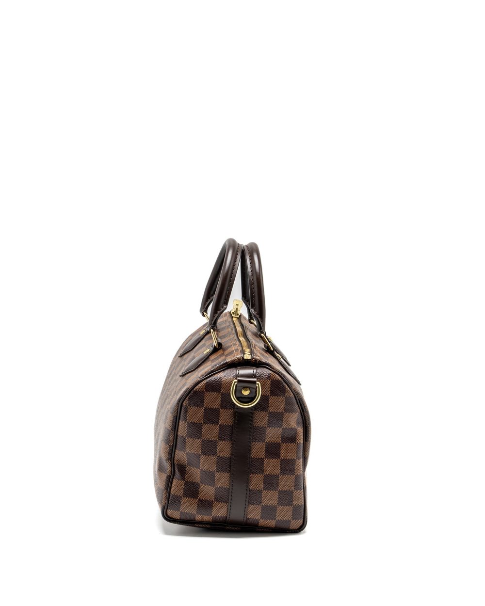 AAA Replica Louis Vuitton LV SPEEDY BANDOULIERE 25 DAMIER EBENE GHW
