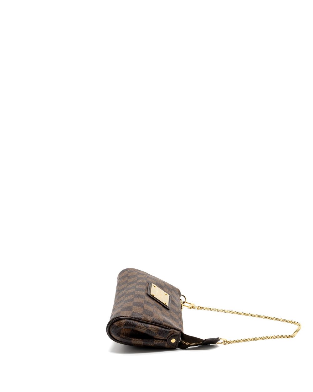 AAA Replica Louis Vuitton LV EVA POCHETTE DAMIER EBENE GHW