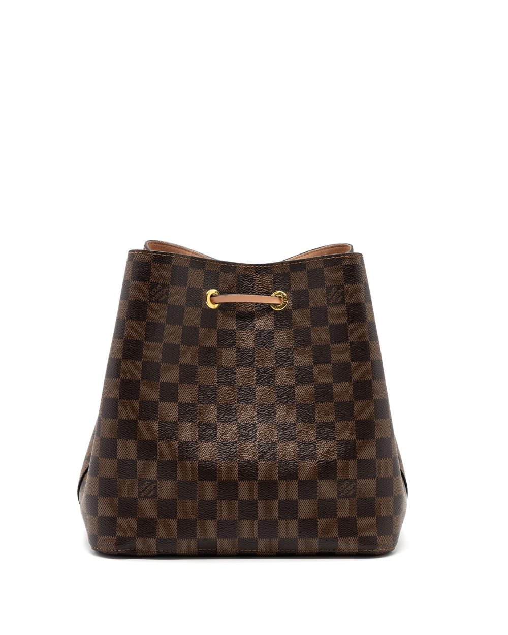 AAA Replica Louis Vuitton LV NEONOE MM DAMIER EBENE CANVAS LIGHT PINK GHW