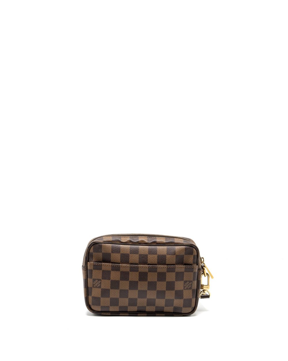 AAA Replica Louis Vuitton LV POUCH DAMIER EBENE GHW