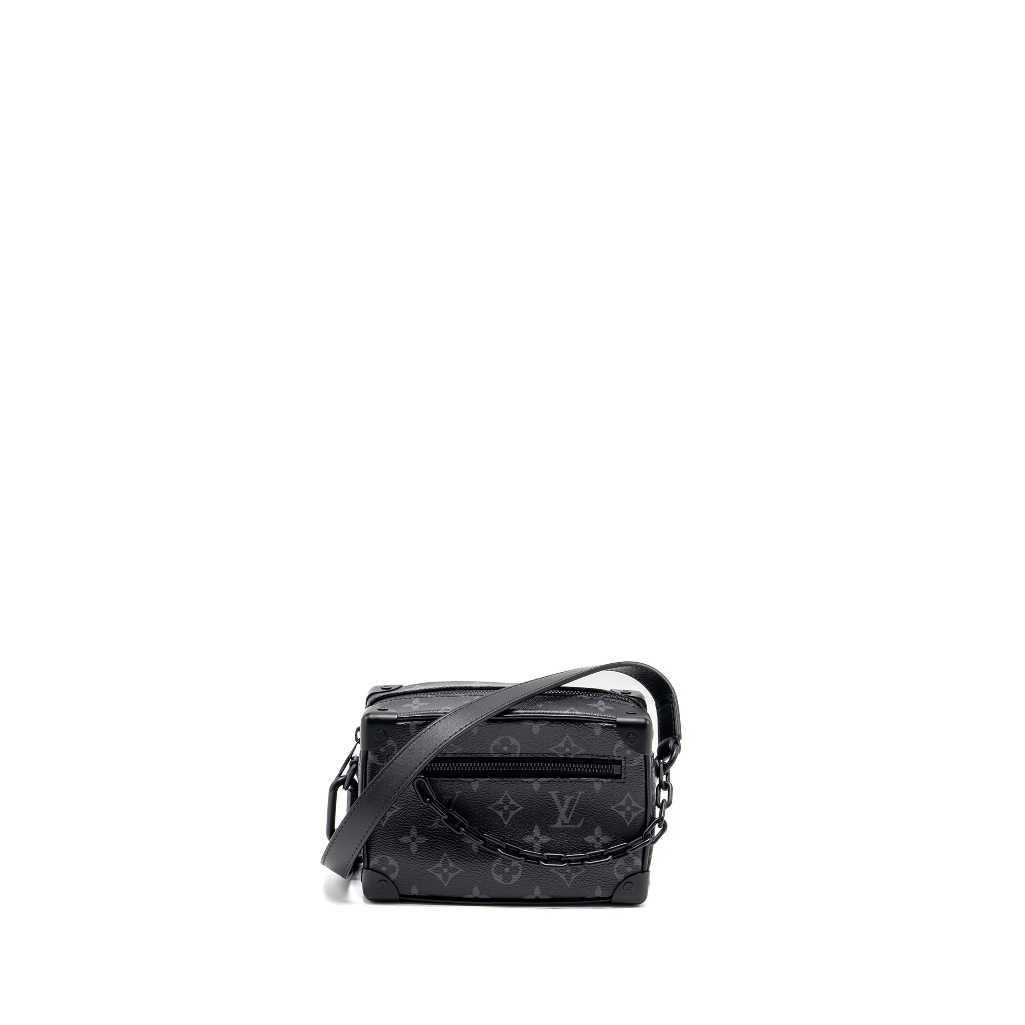 AAA Replica Louis Vuitton LV MINI SOFT TRUNK MONOGRAM ECLIPSE BLACK HARDWARE